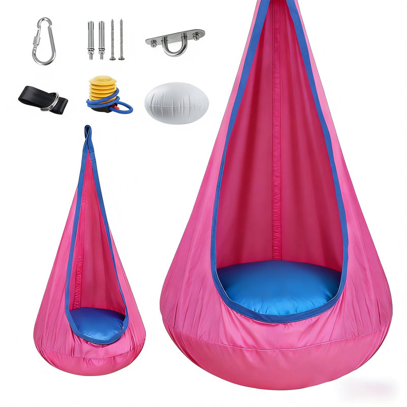 Balancelle pour enfants avec coussin gonflable confortable avec coussin gonflable pour enfants, parfaite pour une utilisation intérieure et extérieure