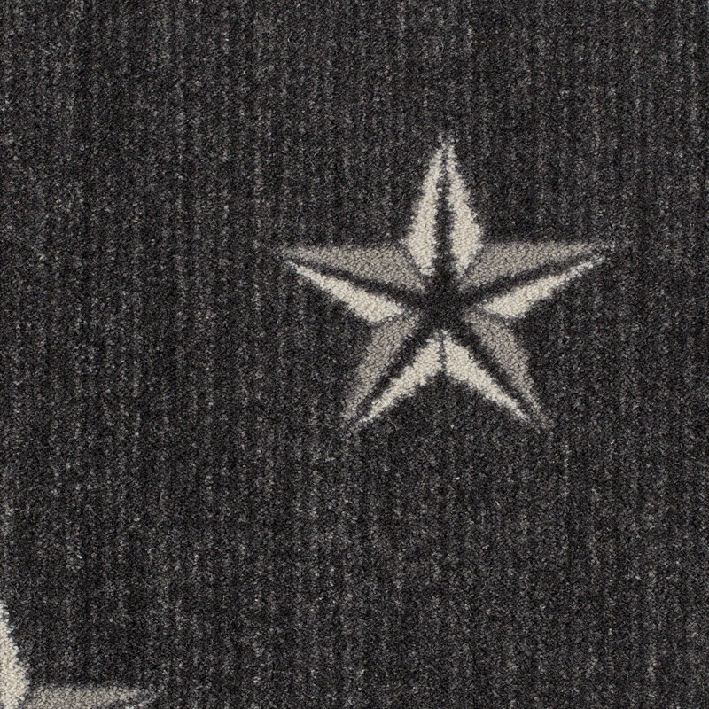 Tapis noir à motif d'étoile du Nord Imagine