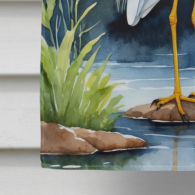  Drapeau de la maison d'oiseaux, Aigrette enneigée