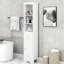 Armoire de salle de bain blanche: tiroir, tablette réglable, design moderne, blanc compact - autoportante avec tablette