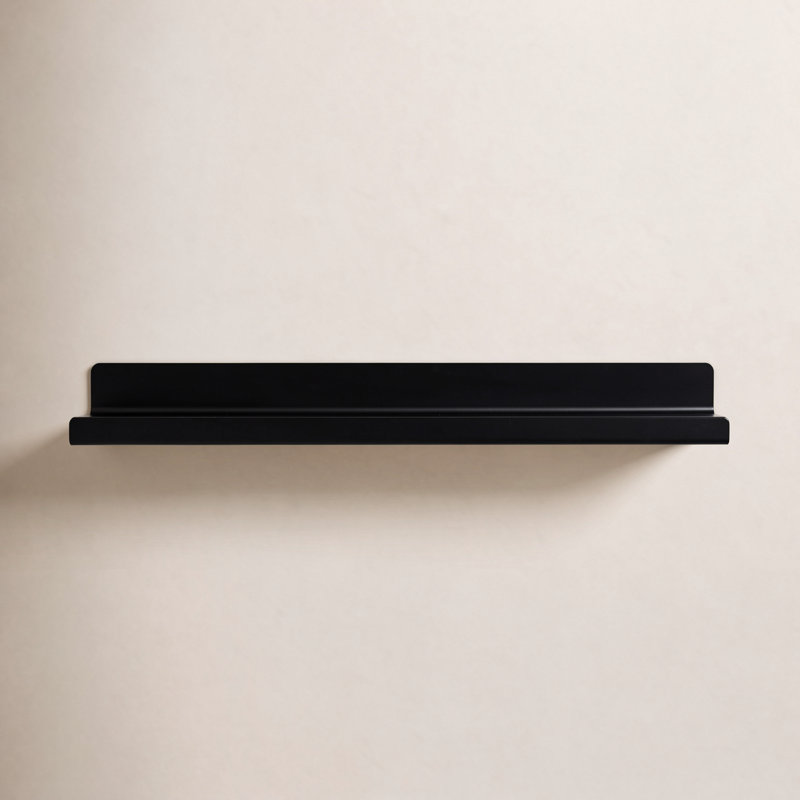 MODO Metal Floating Shelf, 1.8" H x 20.3" W x 4.1" D, Black