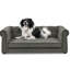 Élégant animal de compagnie surélevé pour les grands chiens, et confortable, gris foncé, élégant, recouvert d'eau, tissu microbien élevé-584171106