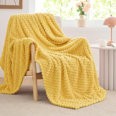 Jeté en molleton pour canapé et lit - couverture beige décorative en jacquard 3D, couverture douce et douillette, douce et confortable, toutes saisons, 50 x 60 pouces