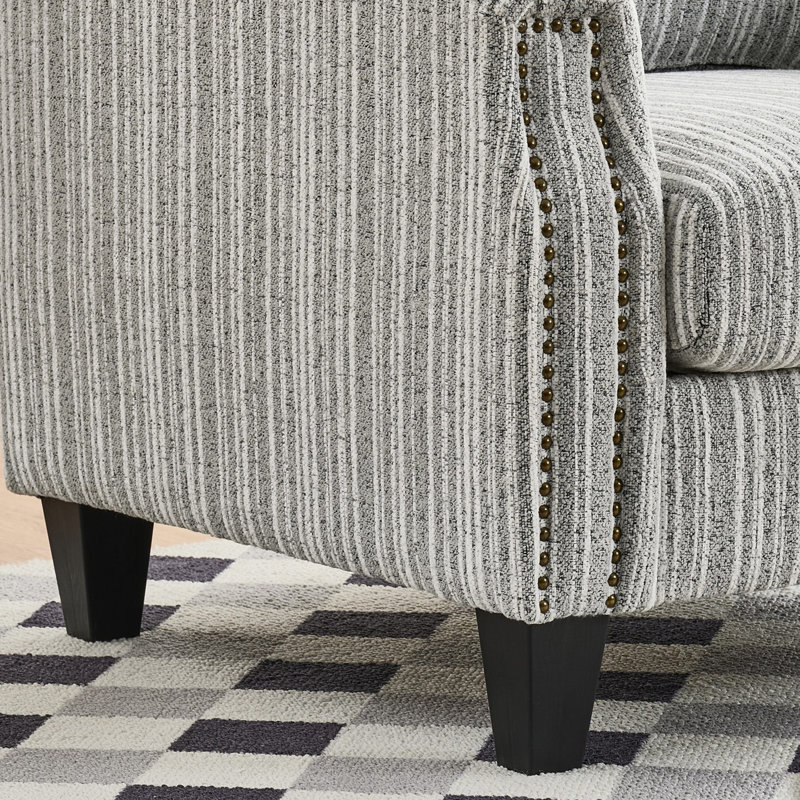 Fauteuil d'appoint rembourré l 32,4 po, Gris