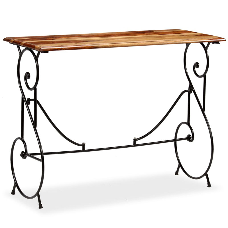 Console en bois de sheesham massif 39,4 po x 15,7 po x 29,5 po