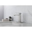 Robinet de salle de bain à cascade, robinet de meuble-lavabo à poignée simple blanc