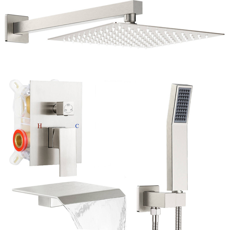 with Rough in-Valve, Brushed Nickel