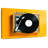 Retro Yellow Record Player-107724167