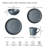 Dark Grey Speckle Coupe Dinner Plates