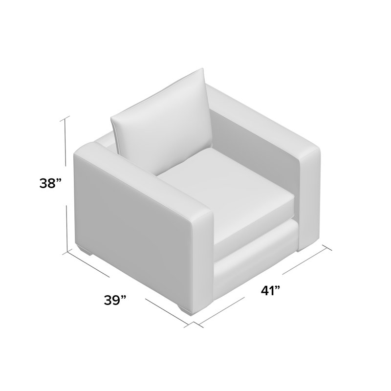 Fauteuil de 41 po de large Aceyn, Bleu marine Entice