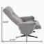 Fauteuil inclinable pivotant en chenille avec repose-pieds, fauteuil moderne, repose-pieds ergonomique, poussoir, manuel, inclinable, salon, lecture, bureau, gris clair