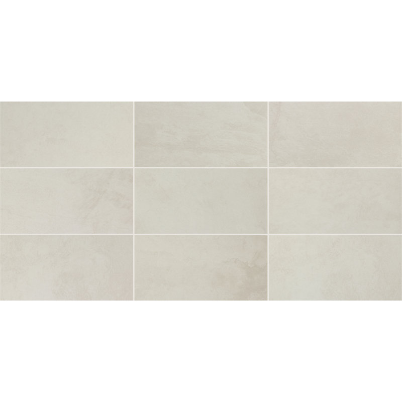 Daltile Slate Attache 12" x 24" Porcelain Floor Tile (9 PC Per Carton) (17.60 SQFT Per Carton), Meta White