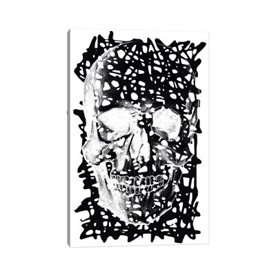 Black Splatter Skull - Wrapped Canvas Print
