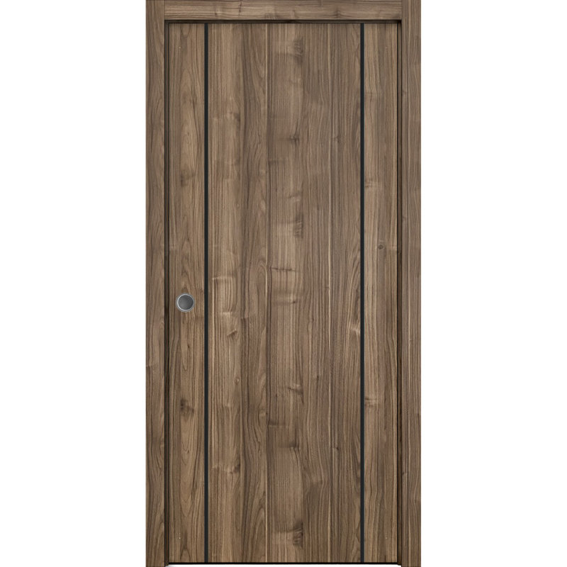 Finition en bois massif manufacturé, Noyer, 28 po x 84 po