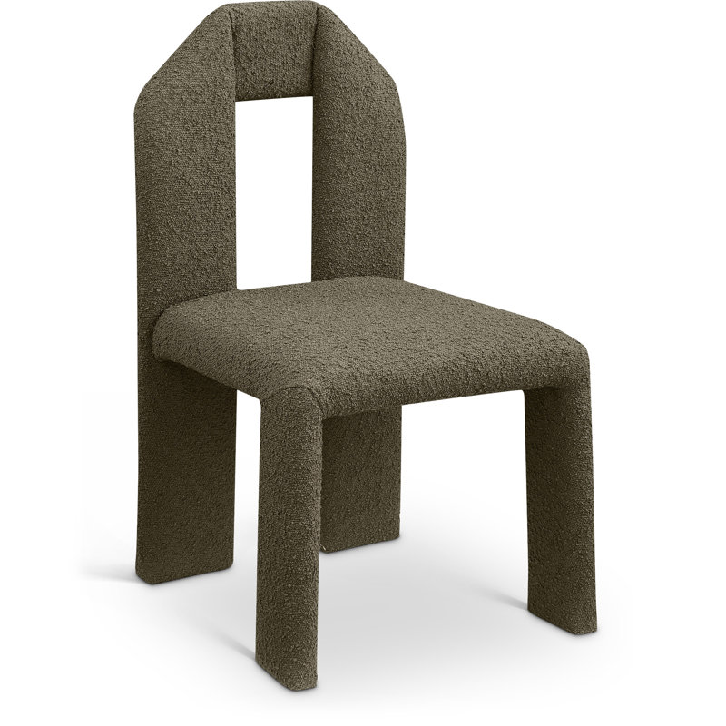 Bennett Upholstered Dining Chair, Olive Boucle Fabric