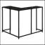 Table d'appoint, console, vestibule, étroit, d'angle, stratifié marbré, métal-398135436