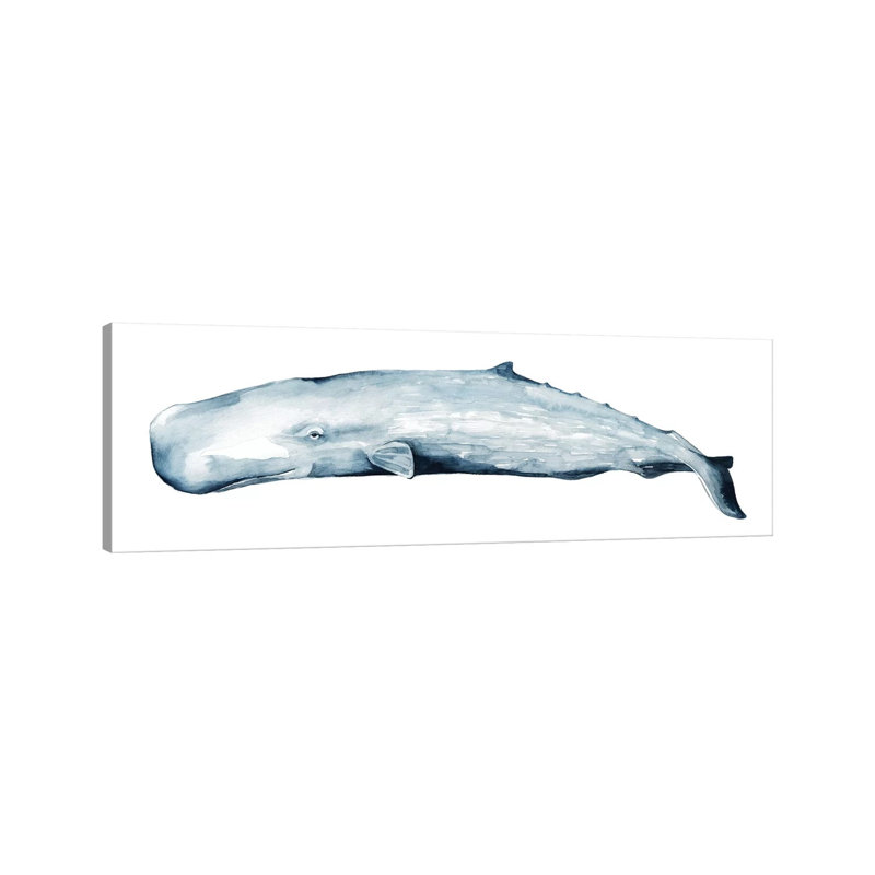 Whale Portrait II by Grace Popp - Wrapped Canvas Panoramic Painting, 121.92 cm H x 40.64 cm W x 1.91 cm D