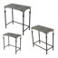 Ensemble de 3 supports pour plante gigognes en métal, L: 24 x 14 x 26 po, M: 21,5 x 11,5 x 23 po, S: 19 x 9 x 20 po