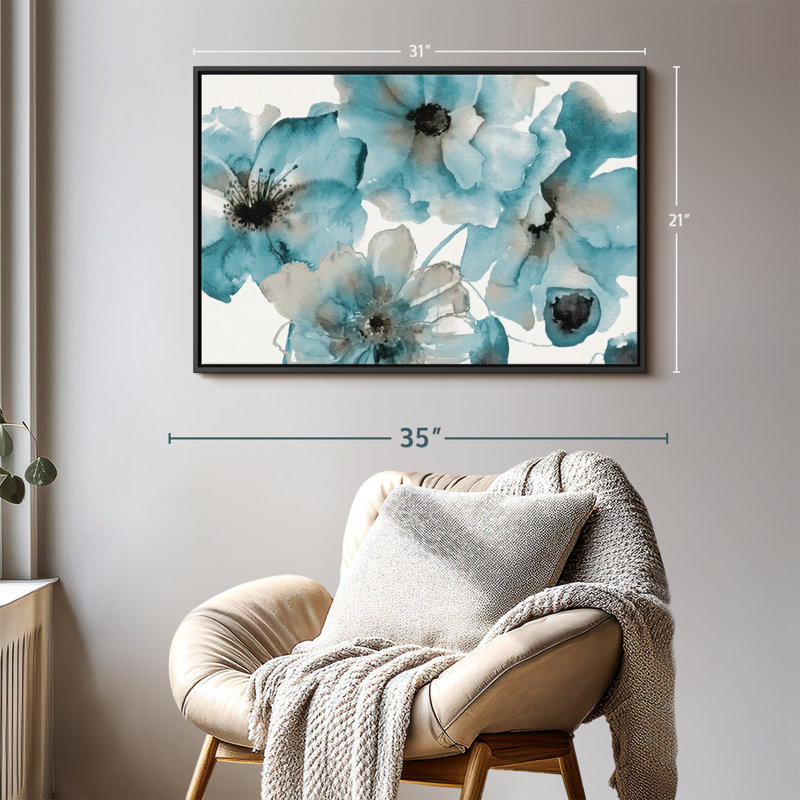 Teal Kissed Hues Canvas Print, 21" H x 31" W