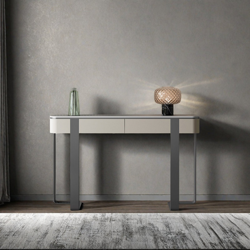 Console moderne de luxe moderne, H 33,46 po x l 54,33 po x P 13,78 po, Gris, Gris