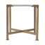 Loric 18 in. W Square Iron and Marble Side Table