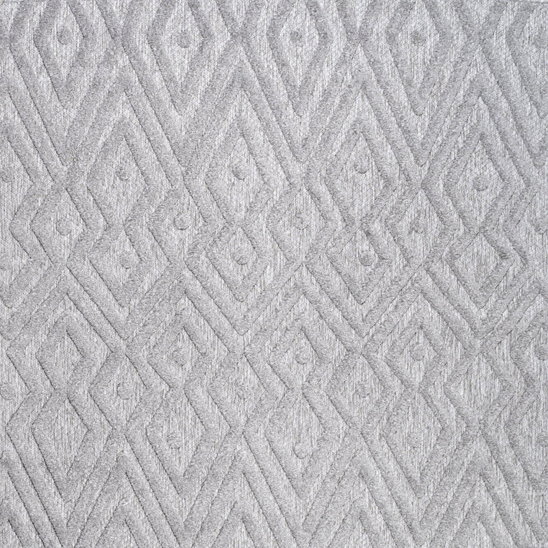 Tapis intérieur / extérieur gris clair Fierros, Carré 5 pi 3 po