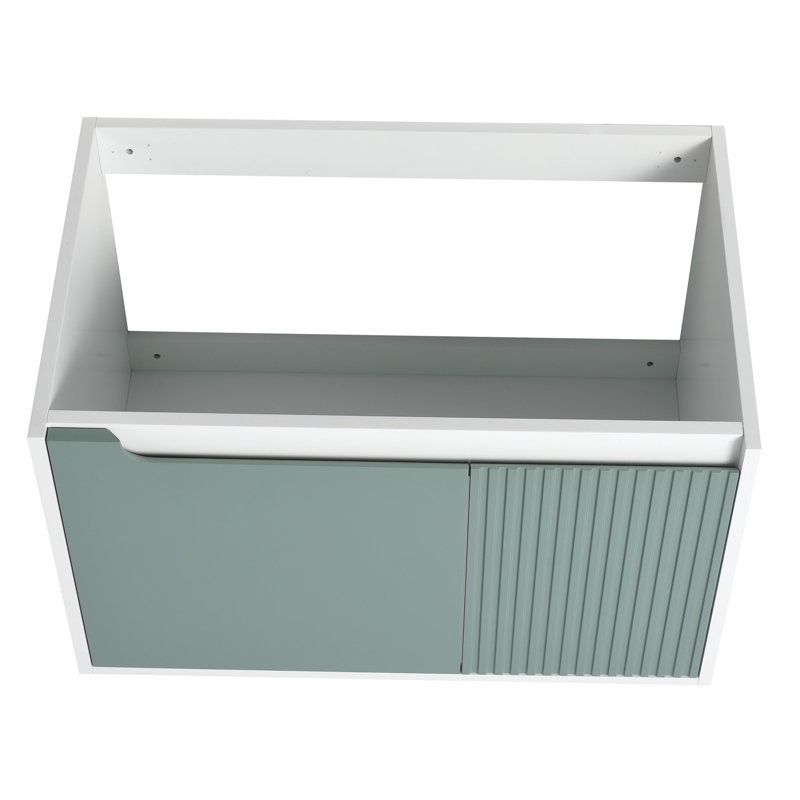 Meuble-lavabo compact avec finition rouille et grande capacité de rangement, 30"