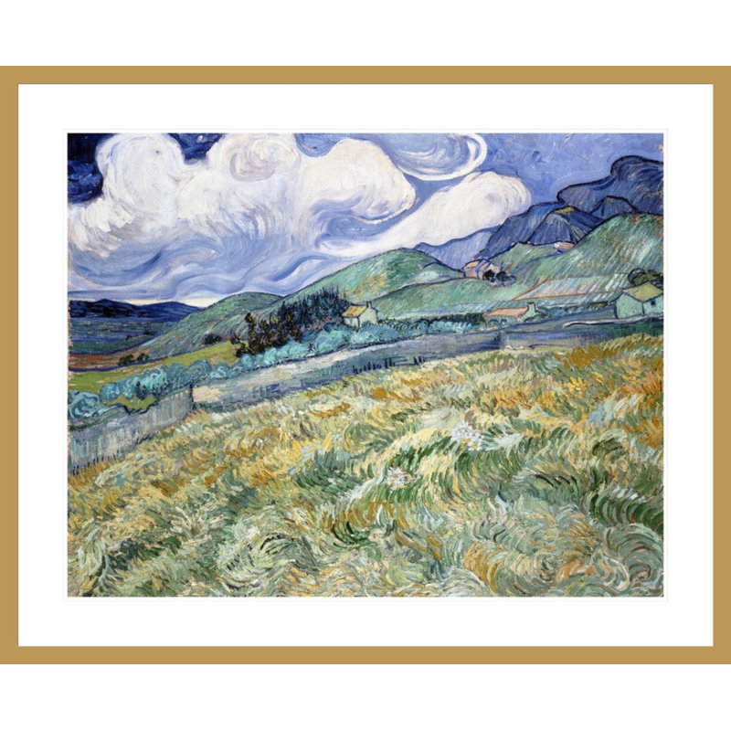 «Landscape from Saint-Remy» par Vincent van Gogh, impression giclée encadrée, H 33,5 po x l 40,88 po