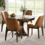Bason Upholstered Faux Leather Dining Chairs-112701187
