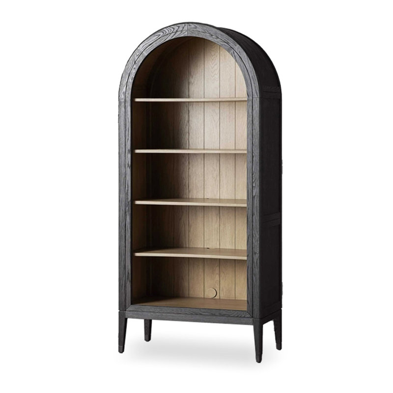 Armoire de rangement en chêne rouge Modern Farmhouse, Noir