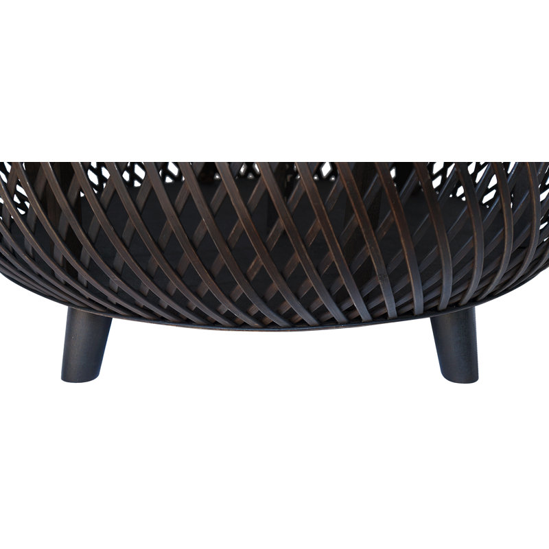 Table basse en rotin Acme, Brun chocolat