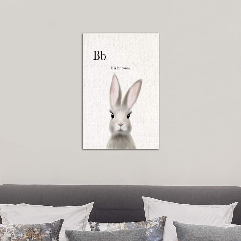 Woodland Bunny Linen by Leah Straatsma - Wrapped Canvas Print, 66.04 cm H x 45.72 cm W x 1.91 cm D