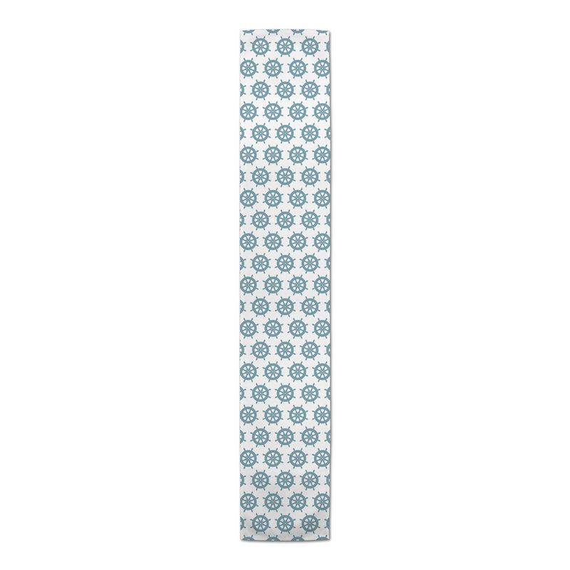 Chemin de table lapin Savarese, Light Blue, L 72 po x P 16 po, Abtract 2