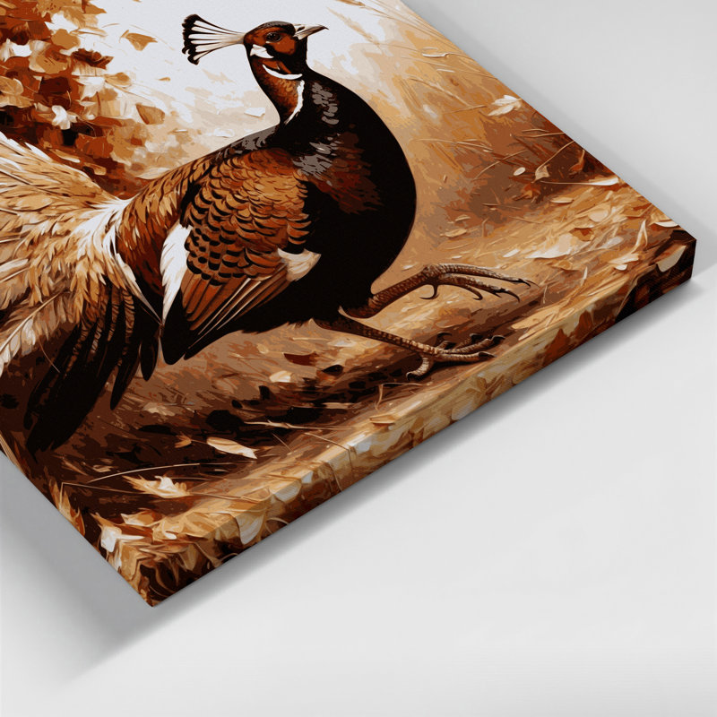 Oiseaux, art mural sur toile beige, H 16 po x l 20 po