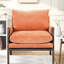 Chaise d'appoint, fauteuil de loisirs en bois massif et coussin de siège épais pour salon, chambre à coucher, studio Modern