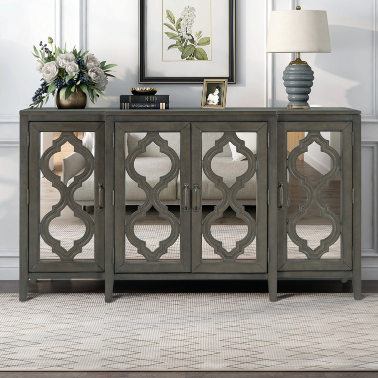 Lucey 4 - Door Mirrored Accent Cabinet