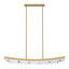 Luminaire suspendu linéaire incurvé en cristal 32 "à DEL 3CCT-96149905-96149904
