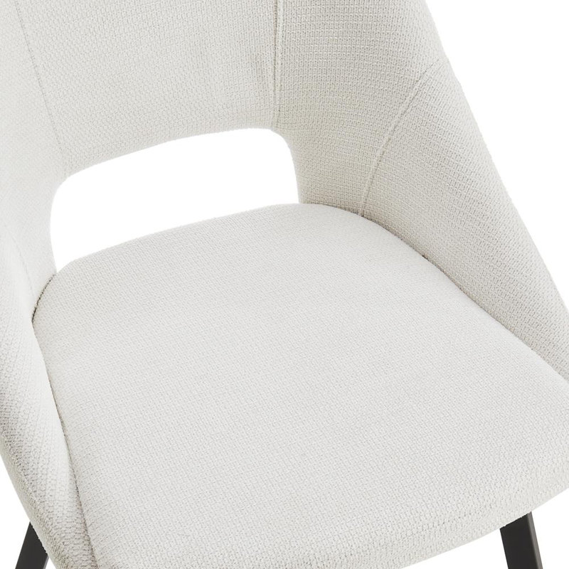 Ekalaka 48cm H Fabric Upholstered Upholstered Back Side Chair, Cream