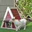 Maison de chat d'extérieur résistante aux intempéries, maison de chat d'extérieur féral avec porte de secours, maisonnette d'extérieur pour petits animaux, rouge-76644234