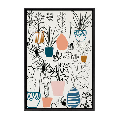Plant Kingdom by Teju Reval Framed Canvas Wall Art Print