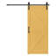 Panelled Wood White Luxdecor Barn Door with Installation Hardware Kit