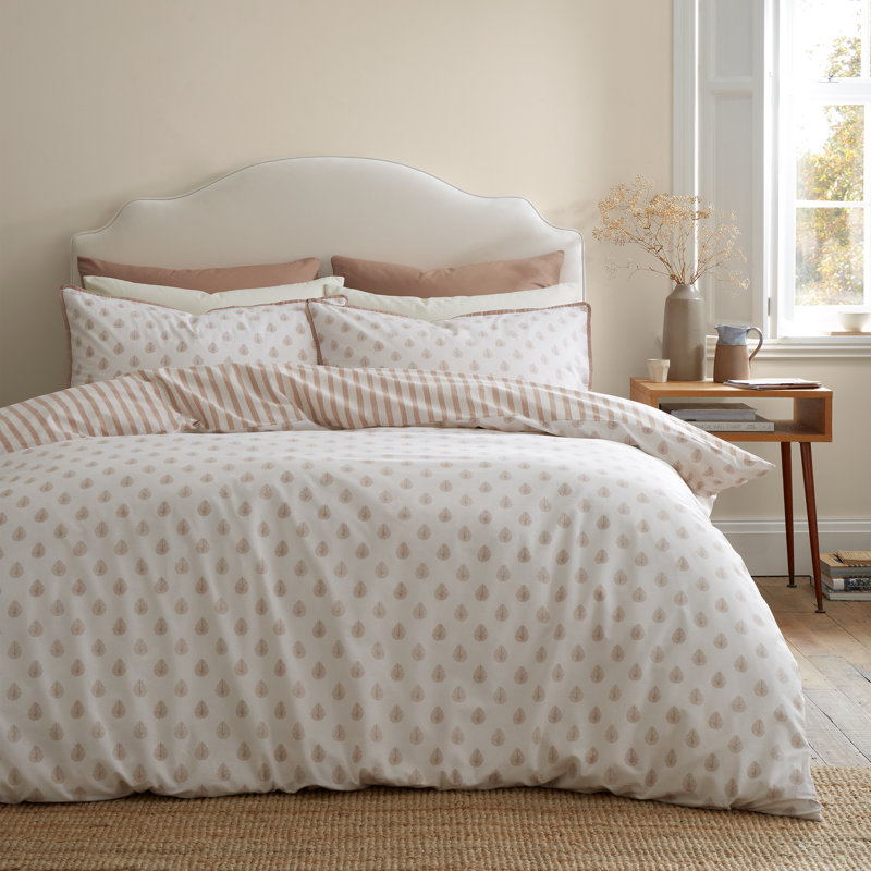 Jaipur Leaves Cotton Floral Duvet Cover Set, King