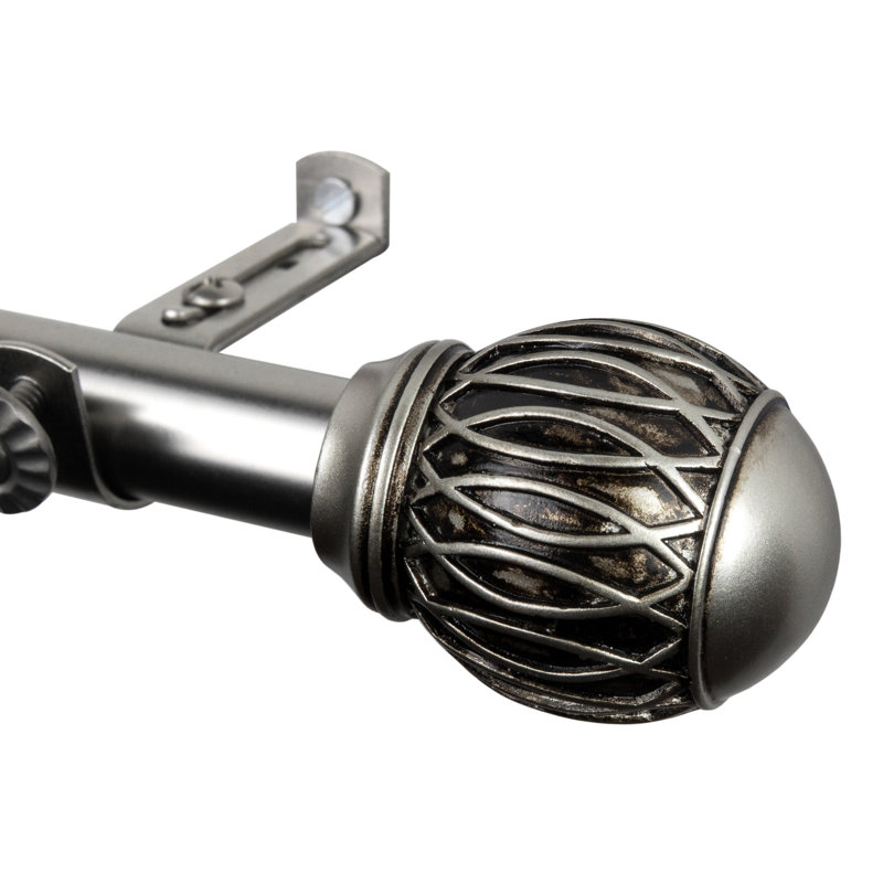 Tringle à rideaux 3/4 po Doughman, 28" – 48", Nickel satiné