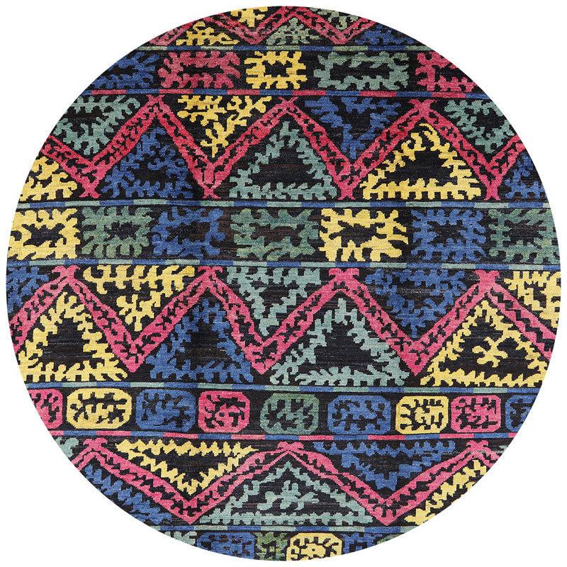 Abstract Indoor Rug, Round 3'