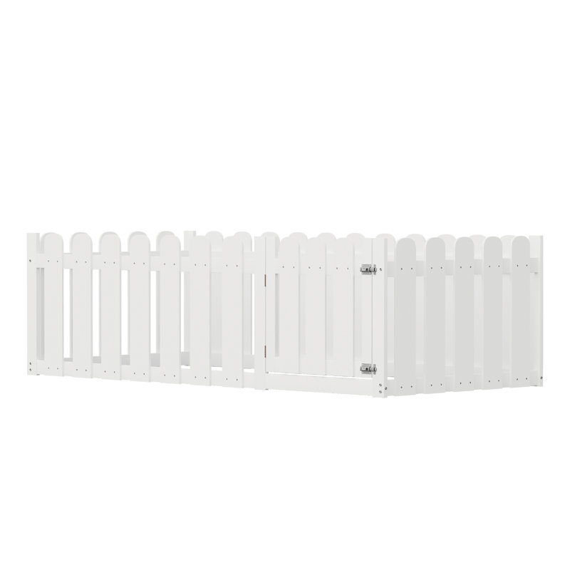 Jutta Solid Wood Bed, 90cm W x 200cm L, White