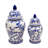Ceramic Chinoiserie Ginger Jar with Lid-734444207