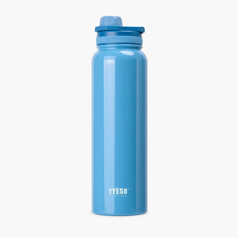 Bouteille de sport légère en acier inoxydable avec poignée TYESO, 40 oz, Bleu