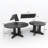 Farmhouse Style Expandable Oval Dining Table, 59×43 Inch Tabletop With Removable Leaf, X-Shaped Trestle Base, Black Finished Kitchen Dinner Table