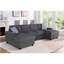 Comfortable U - Shaped Modular Sectional Sofa With Plush Cushions And Versatile Seating Options Dark Grey-119138379