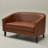 Boney Tufted Faux Leather Upholstered Small Loveseat-1983427091
